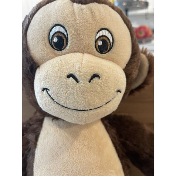Build‎ A Bear Brown Smiley Monkey Plush Stuffed Chimp 19" Ape Toy Chimpan… - Picture 1 of 8